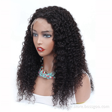 Long Human Hair Wig 30 Inch Mongolian Kinky Curly Lace Frontal Cuticle Aligned Hair Wig Cheap Swiss Lace Front Wig Pre Pluck